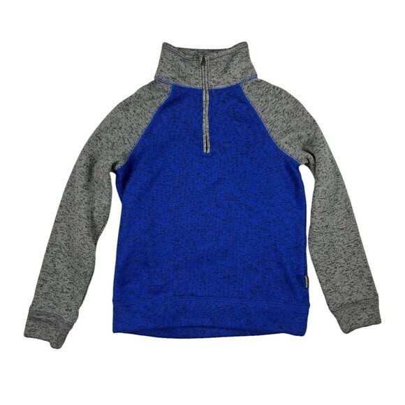 Eddie Bauer Other - Eddie Bauer Youth Boys 1/4-Zip Mock Neck Sweater S 7/8 Pullover Blue / Gray